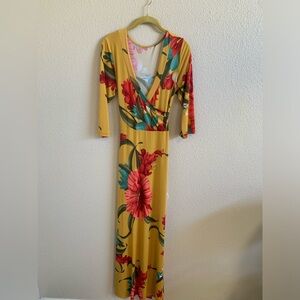 Y2K Barbiecore Tropical Floral maxi Dress 🌴